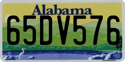 AL license plate 65DV576