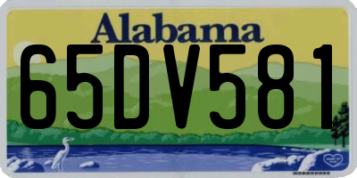 AL license plate 65DV581