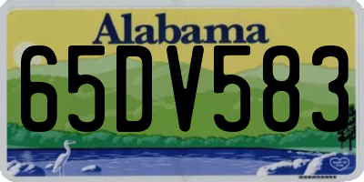 AL license plate 65DV583