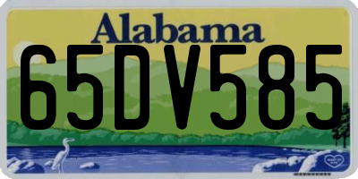 AL license plate 65DV585