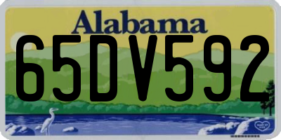 AL license plate 65DV592