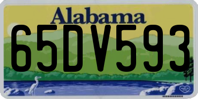 AL license plate 65DV593