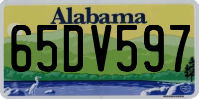 AL license plate 65DV597