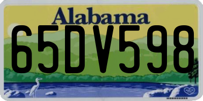 AL license plate 65DV598