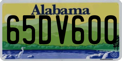 AL license plate 65DV600