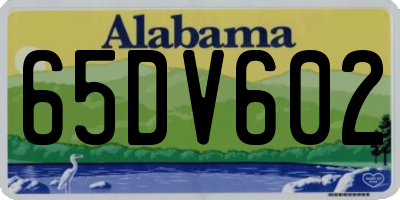 AL license plate 65DV602