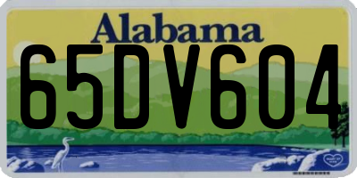 AL license plate 65DV604