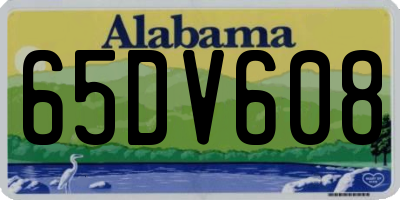 AL license plate 65DV608