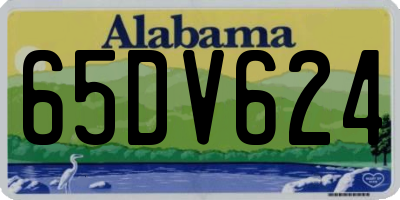 AL license plate 65DV624