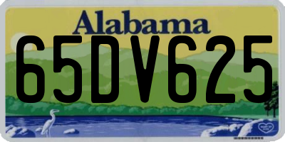 AL license plate 65DV625