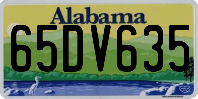 AL license plate 65DV635