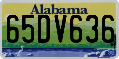 AL license plate 65DV636