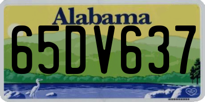 AL license plate 65DV637