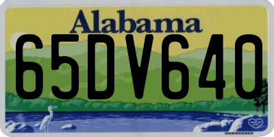 AL license plate 65DV640