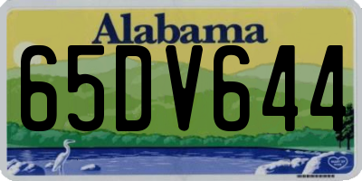 AL license plate 65DV644