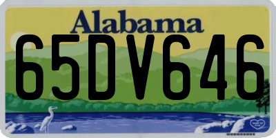 AL license plate 65DV646