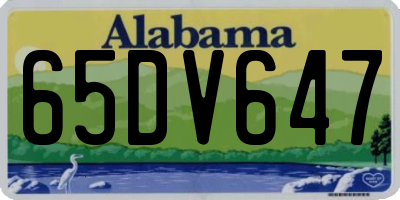 AL license plate 65DV647