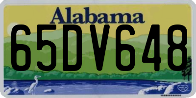 AL license plate 65DV648