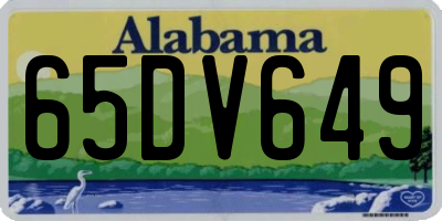 AL license plate 65DV649