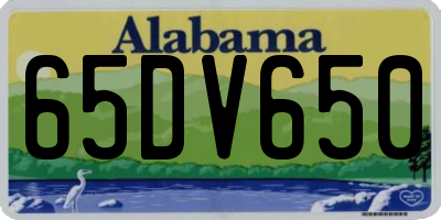 AL license plate 65DV650