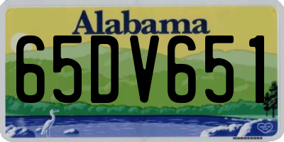 AL license plate 65DV651