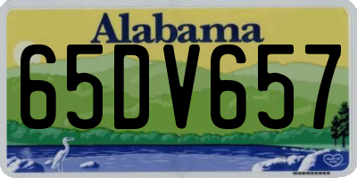 AL license plate 65DV657