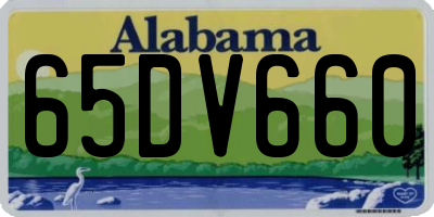 AL license plate 65DV660