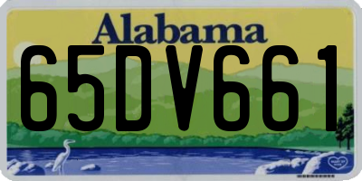 AL license plate 65DV661