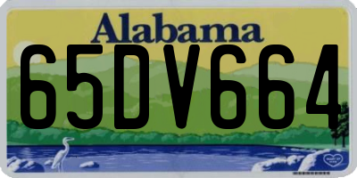AL license plate 65DV664