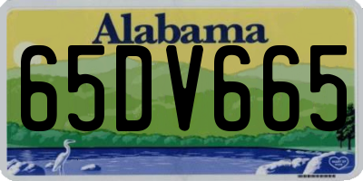 AL license plate 65DV665