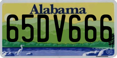 AL license plate 65DV666