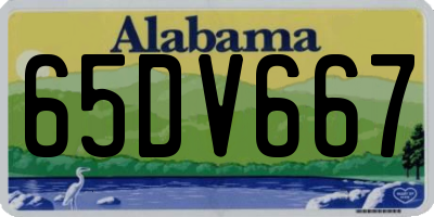AL license plate 65DV667
