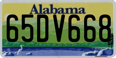 AL license plate 65DV668