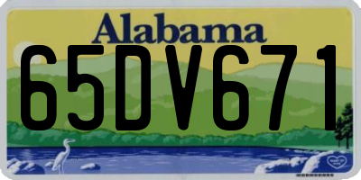 AL license plate 65DV671