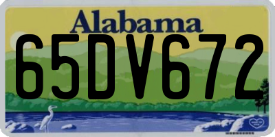 AL license plate 65DV672