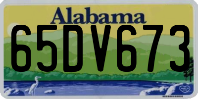 AL license plate 65DV673