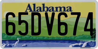 AL license plate 65DV674