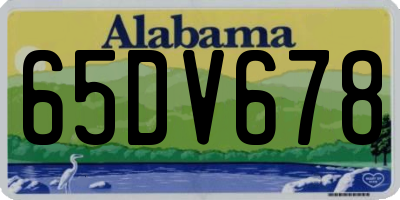 AL license plate 65DV678