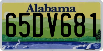 AL license plate 65DV681