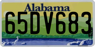 AL license plate 65DV683