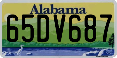 AL license plate 65DV687