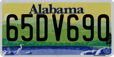 AL license plate 65DV690