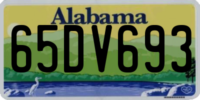 AL license plate 65DV693