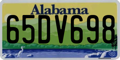 AL license plate 65DV698