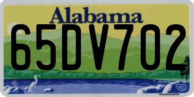 AL license plate 65DV702