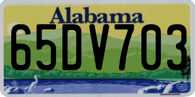 AL license plate 65DV703