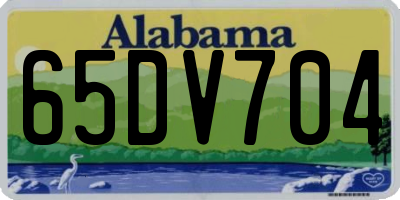 AL license plate 65DV704