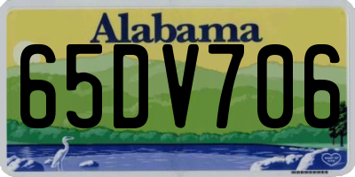 AL license plate 65DV706