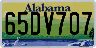 AL license plate 65DV707