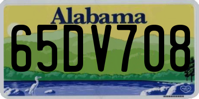 AL license plate 65DV708